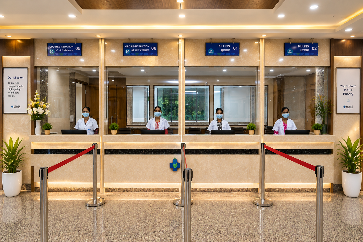 PMCH welcome area for patients and visitors